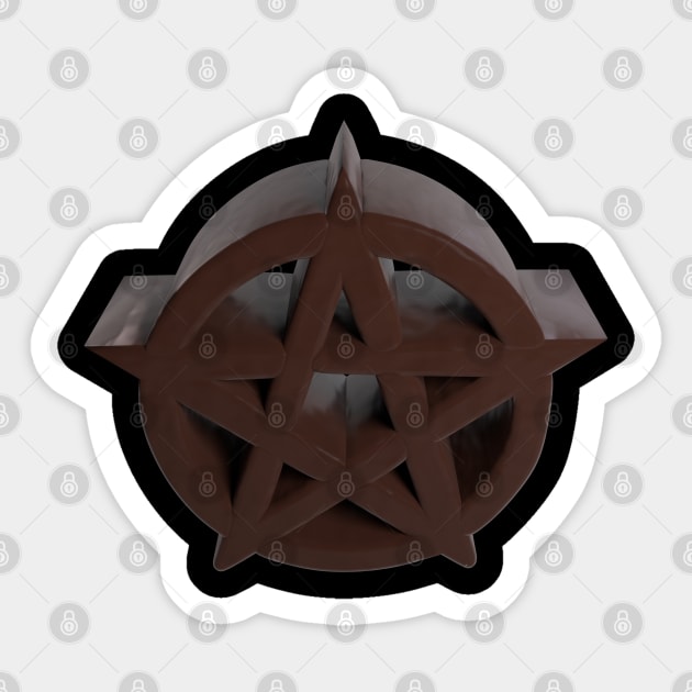 3D Pentagram - Chocolate Sticker by 3DMe